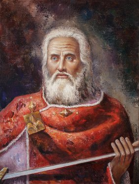 Charlemagne, portrait peint par Leo Novoro