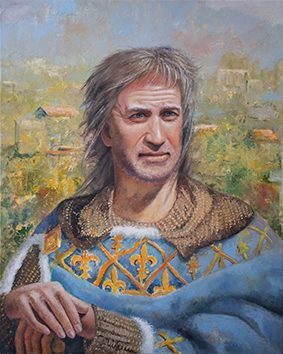 Philippe II Auguste, portrait peint par Leo Novoro
