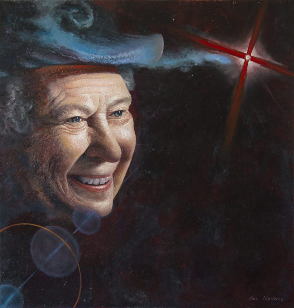 Couronne d’hiérarchie mondiale, Huile sur toile, 120 × 120 cm, 2009, Leo Novoro