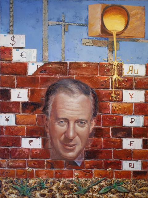 Gold’s owner, Huile sur toile, 130 × 98 cm, 2005, Leo Novoro