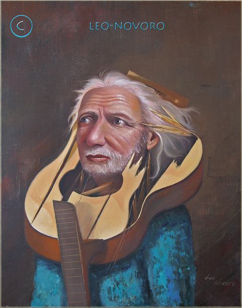 Guitariste, Huile sur toile, 100 × 80 cm, 2004, Leo Novoro