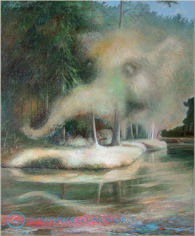Die Neugier, Öl auf Leinwand, Leo Novoro