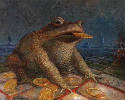 La richesse, Huile sur toile, 93 × 71 cm, 2008, Leo Novoro