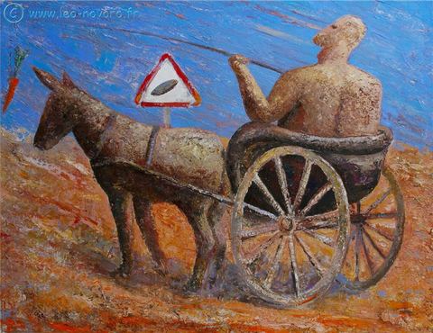 Le principe d’une soucoupe volante, Huile sur toile, 116 × 89 cm, 2007, Leo Novoro