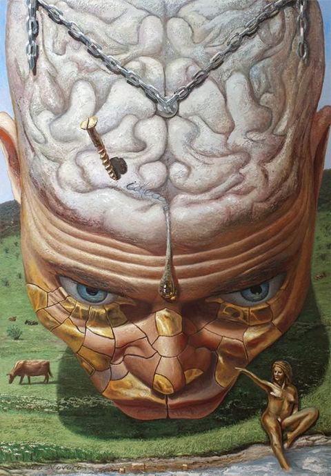 Obsession, Huile sur toile, 116 × 89 cm, 2007, Leo Novoro