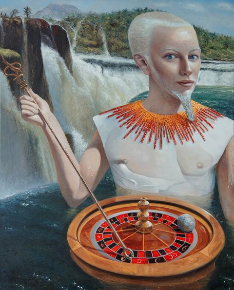 Ptah – Initiateur, Huile sur toile, 100 × 80 cm, 2016, Leo Novoro