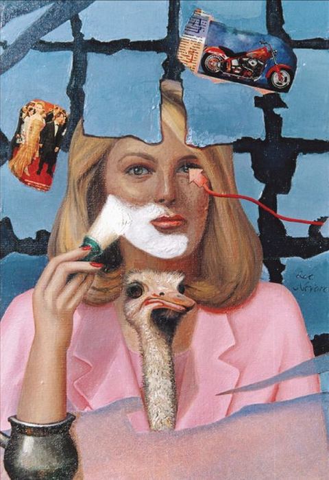 Si l’on…, Huile sur toile, 59 × 40 cm, 2000, Leo Novoro