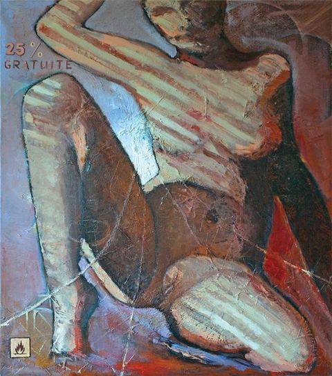 Soldes, Huile sur toile, 80 × 60 cm, 2008, Leo Novoro