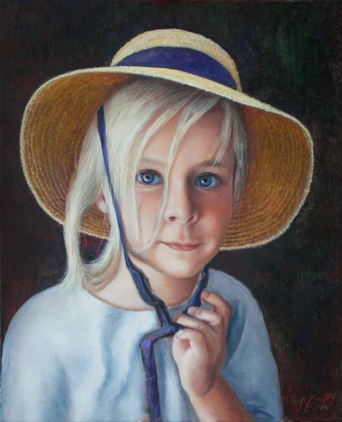 Sophie, Huile sur toile, Leo Novoro