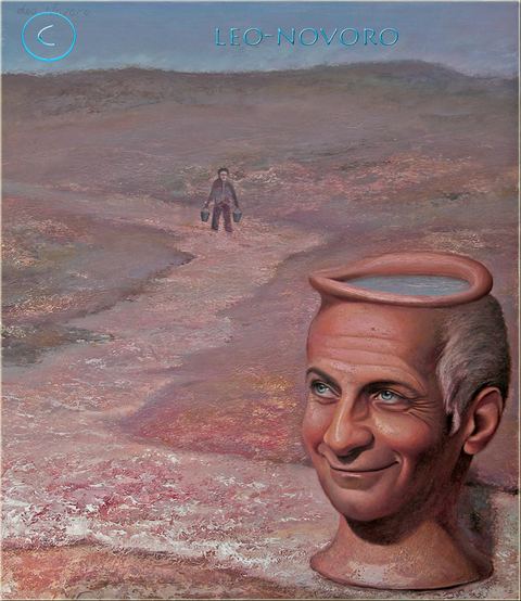 Source d’humour, Huile sur toile, 80 × 70 cm, 2005, Leo Novoro