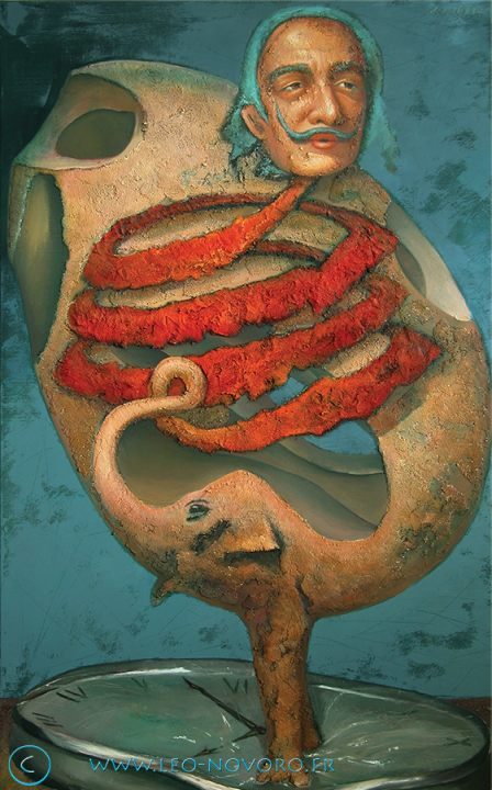 Surrealist, Öl auf Leinwand, Leo Novoro