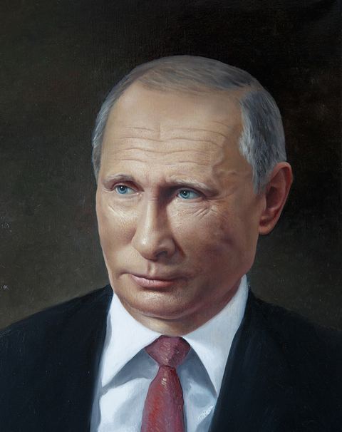 Vladimir Poutine, Huile sur toile, Leo Novoro